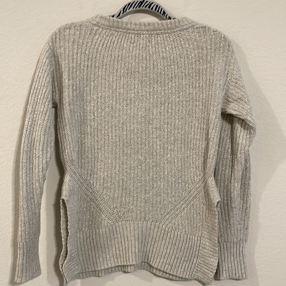 Tom’s at Target Women’s Sweater Small Grey & Shimmer Cotton & Wool Contemporary - Picture 3 of 13